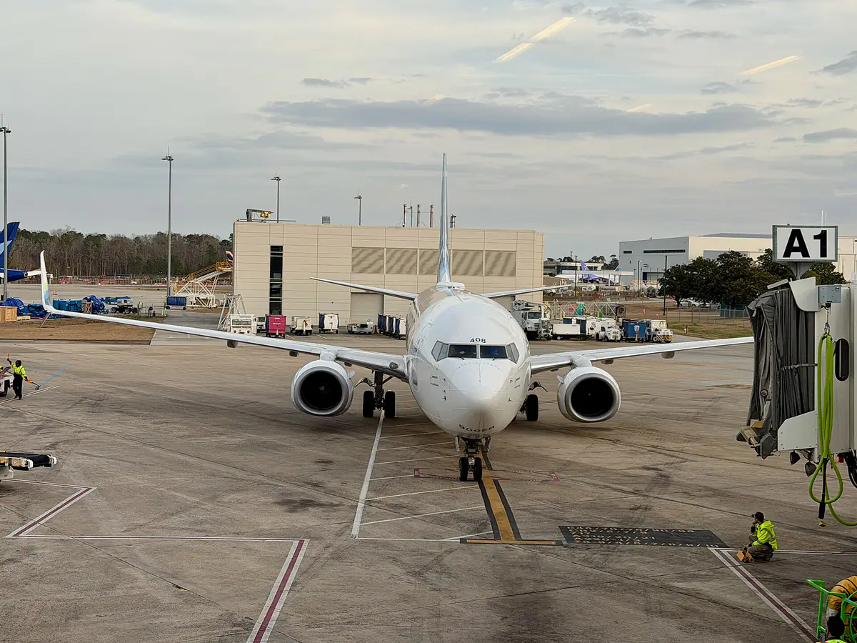 An Alaska Airlines Boeing 737-900ER on the ground