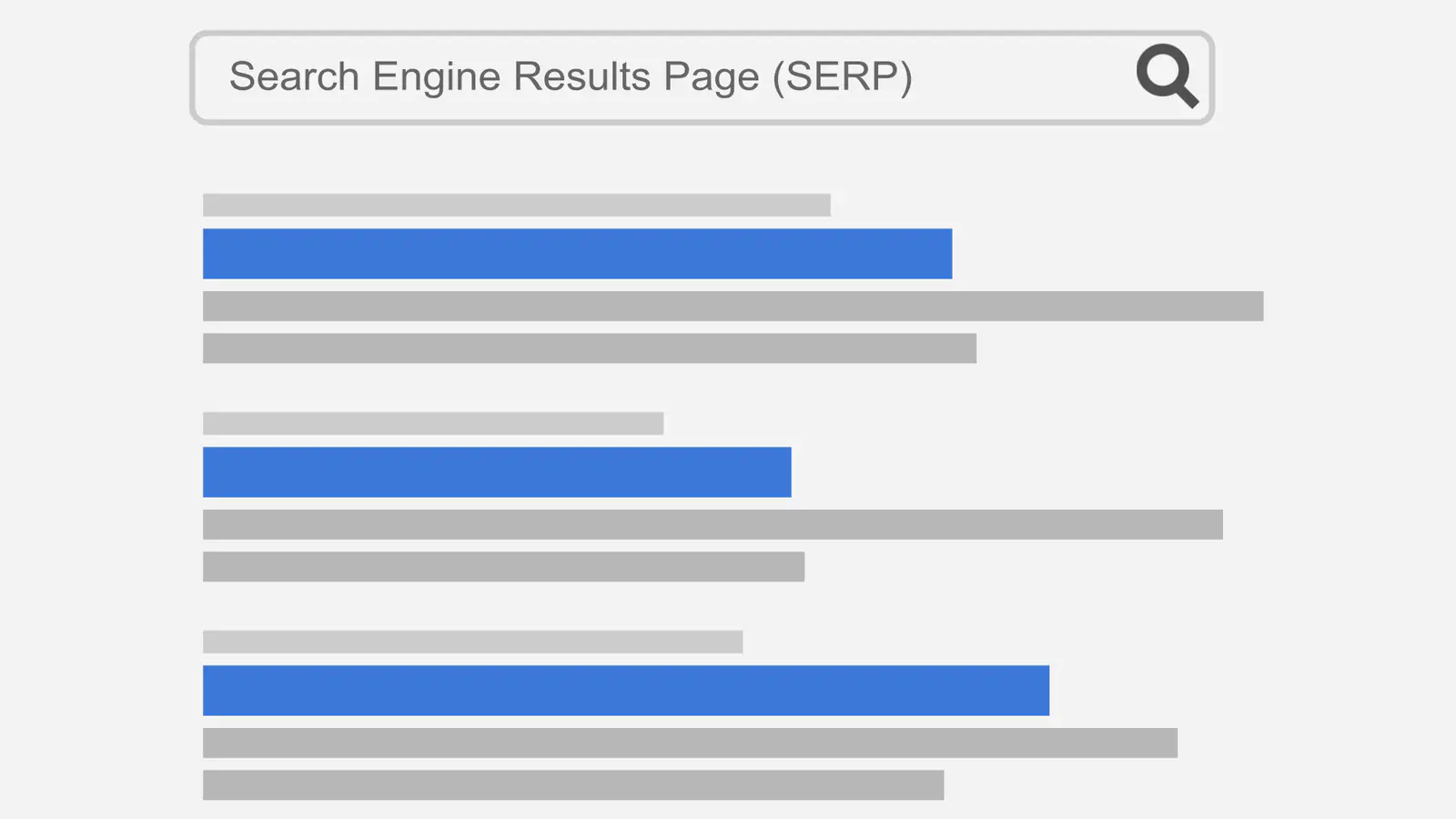 Illustration of a search engine results page