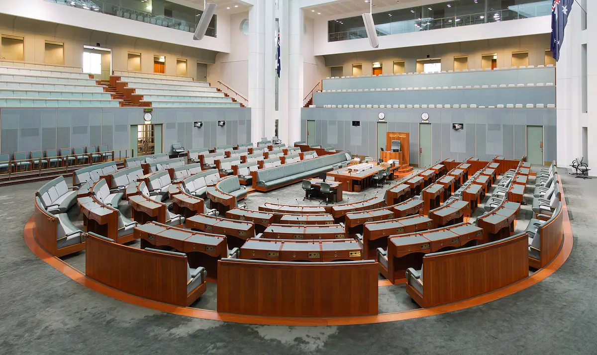 The chamber of the Australian House of Representatives