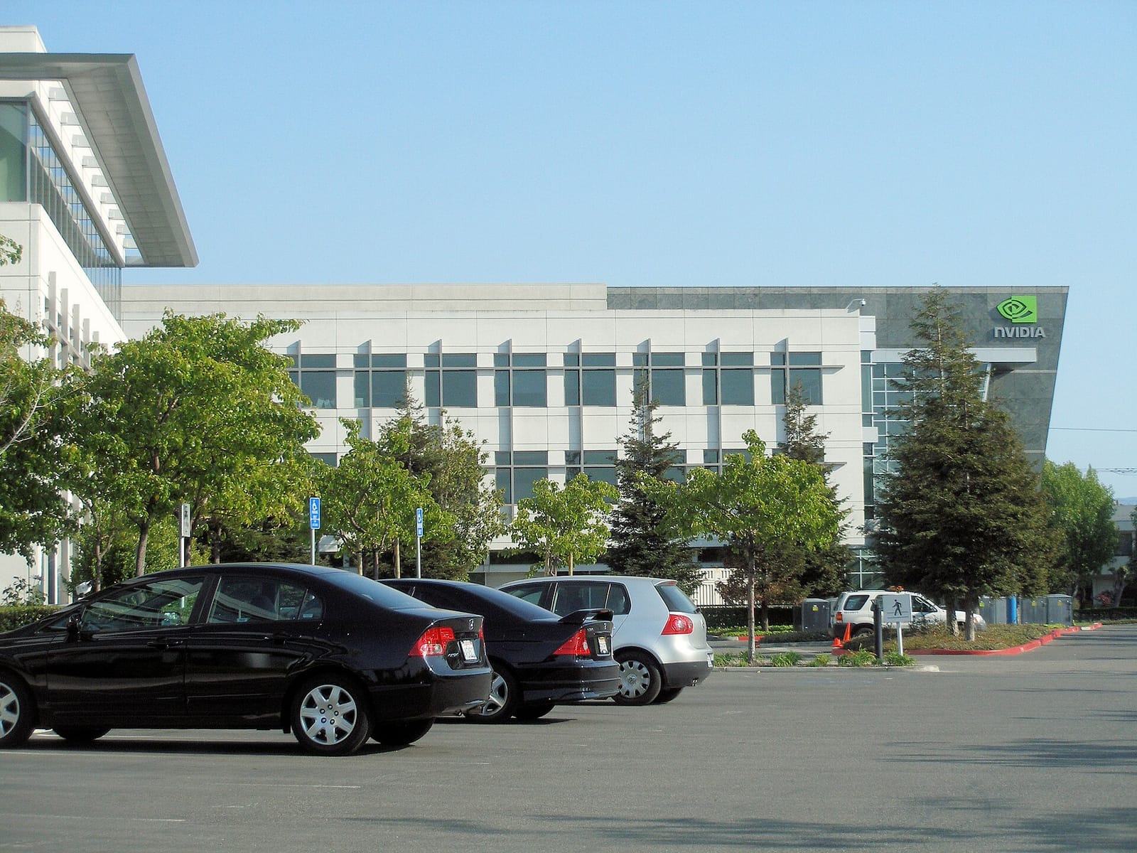 NVIDIA headquarters building on San Tomas Expressway in Santa Clara