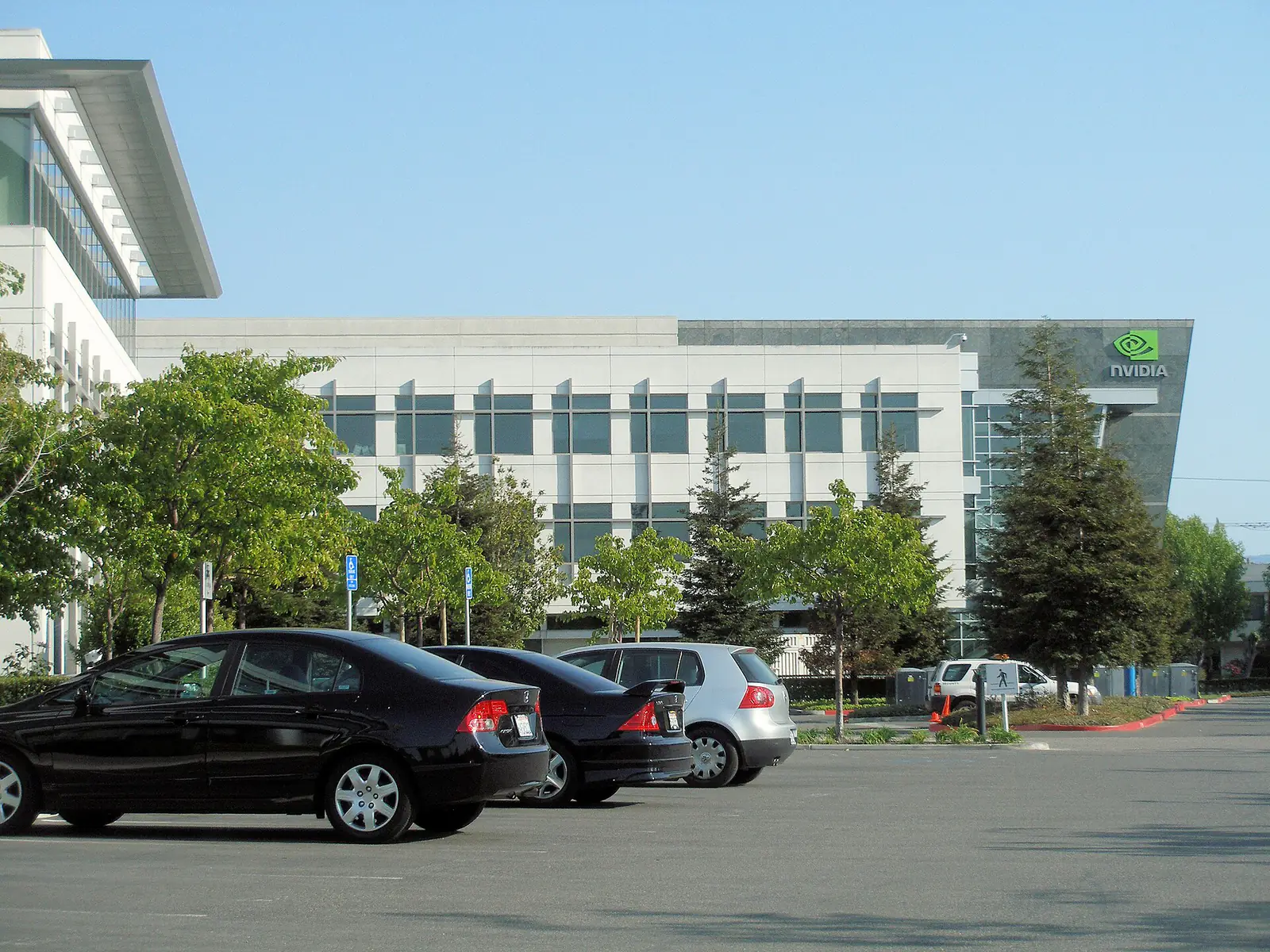 NVIDIA headquarters building on San Tomas Expressway in Santa Clara