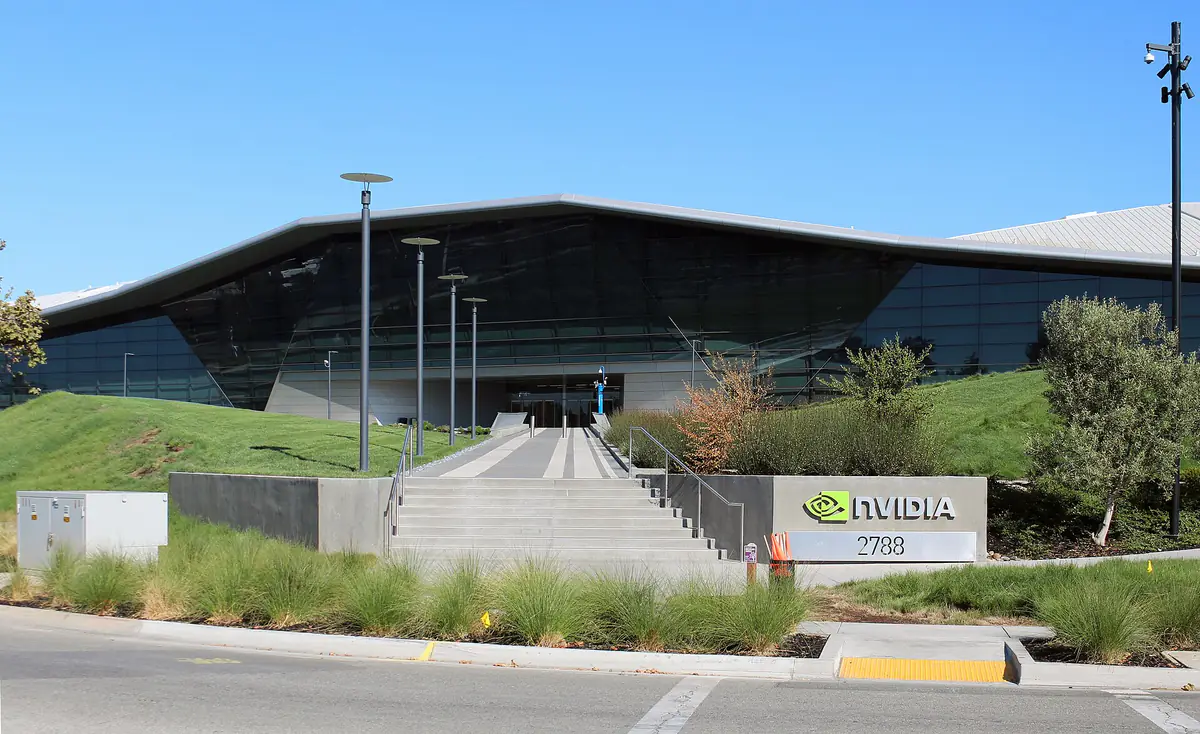 Exterior of Nvidia's headquarters building in Santa Clara, California