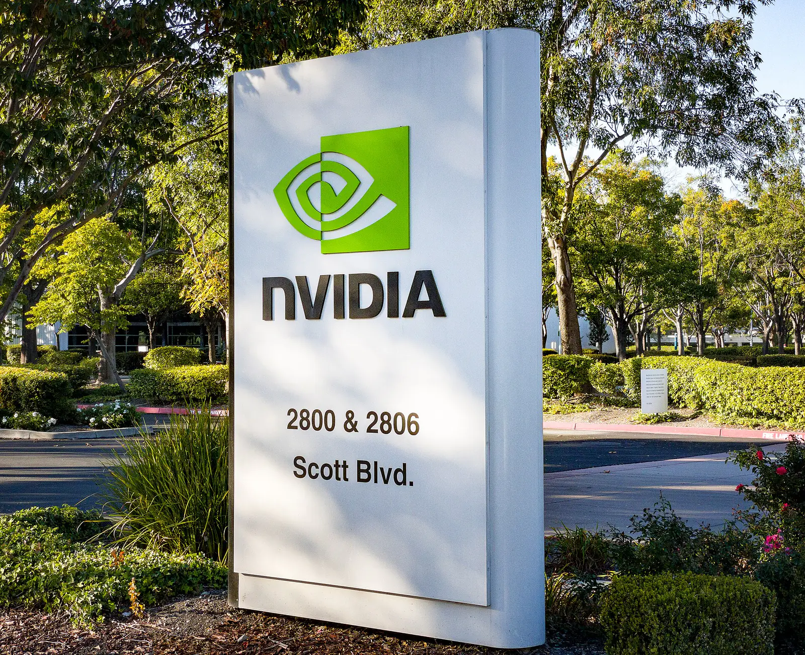 Nvidia sign outside the company's headquarters